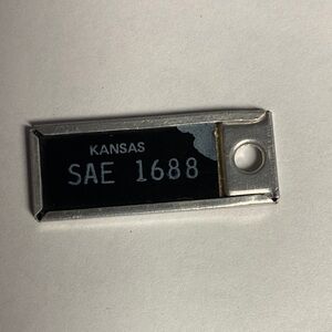 Black and Silver Keychain Tag